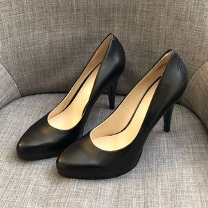 Nine West Black Leather Heels